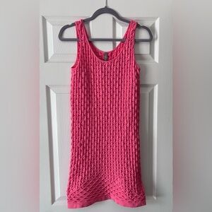Last Tango: Seamless Diamond Textured Dress in Pink
